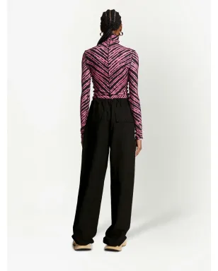 Proenza Schouler White Label ドローコード・ストレートレッグパンツ - ブラック - サムネイル4