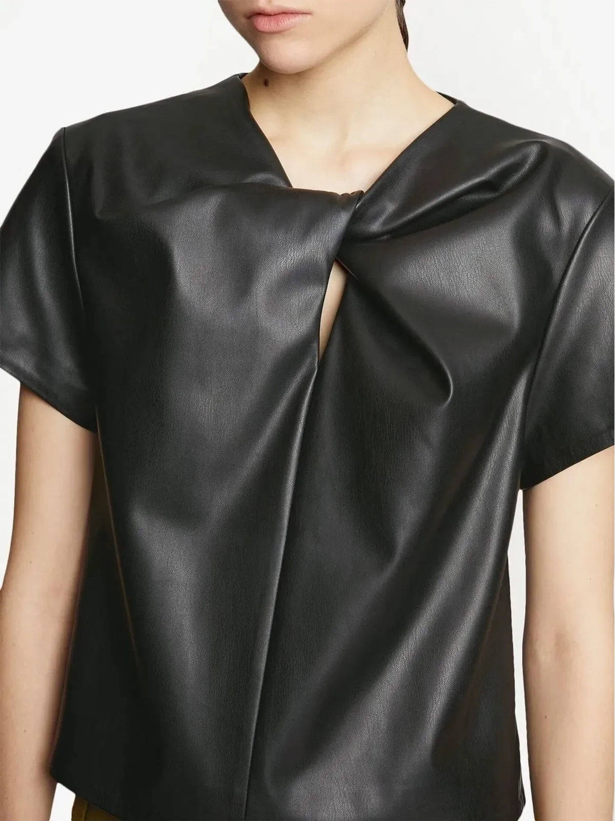 Proenza Schouler White Label ツイストディテール付きショートスリーブトップ - 画像5