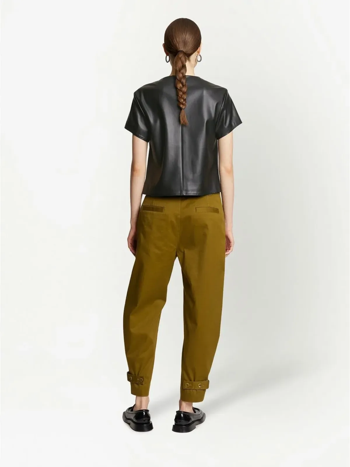 Proenza Schouler White Label ツイストディテール付きショートスリーブトップ - 画像4