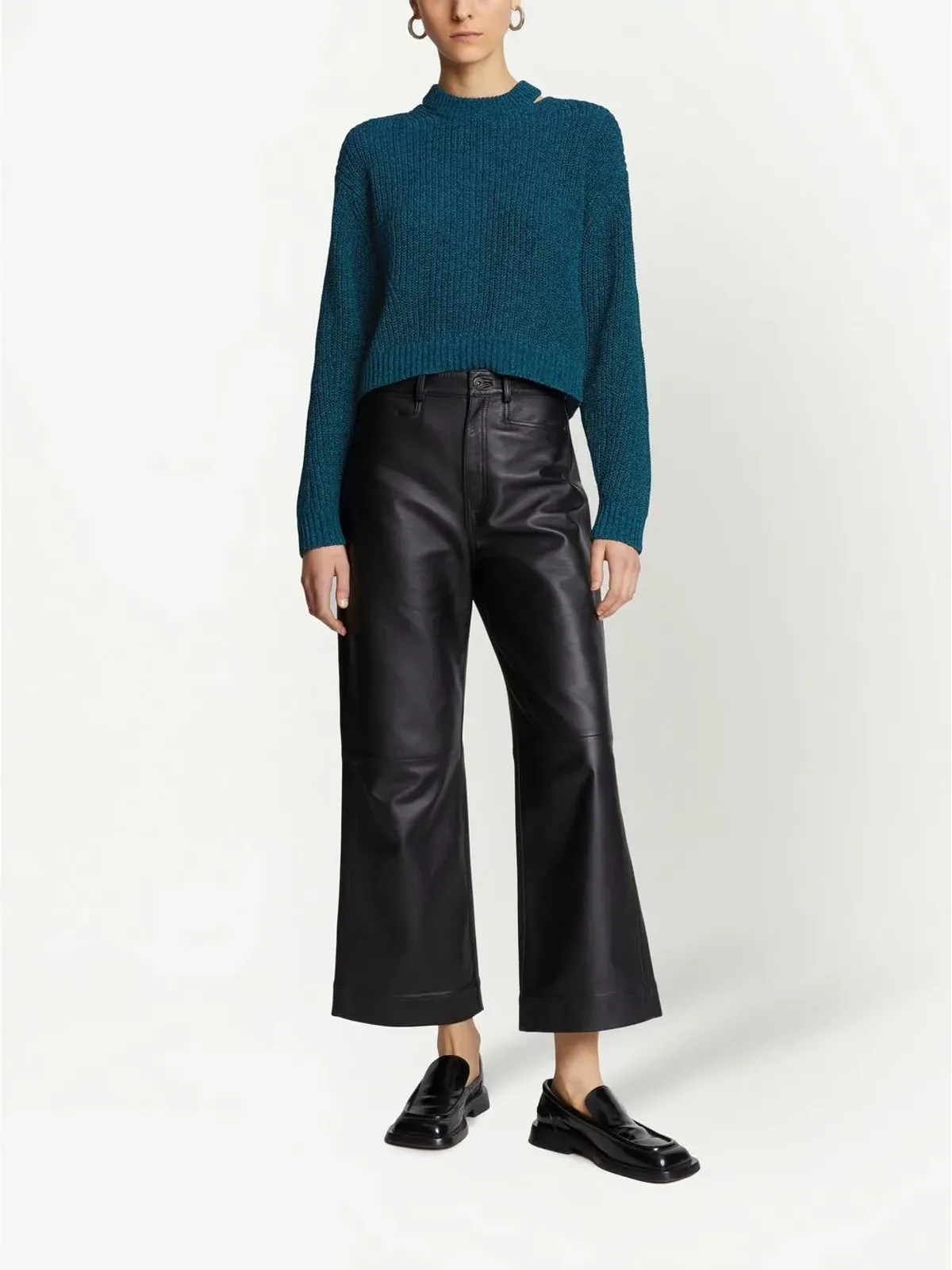 Proenza Schouler White Label カットアウトリブニットジャンパー ブルー - 画像2