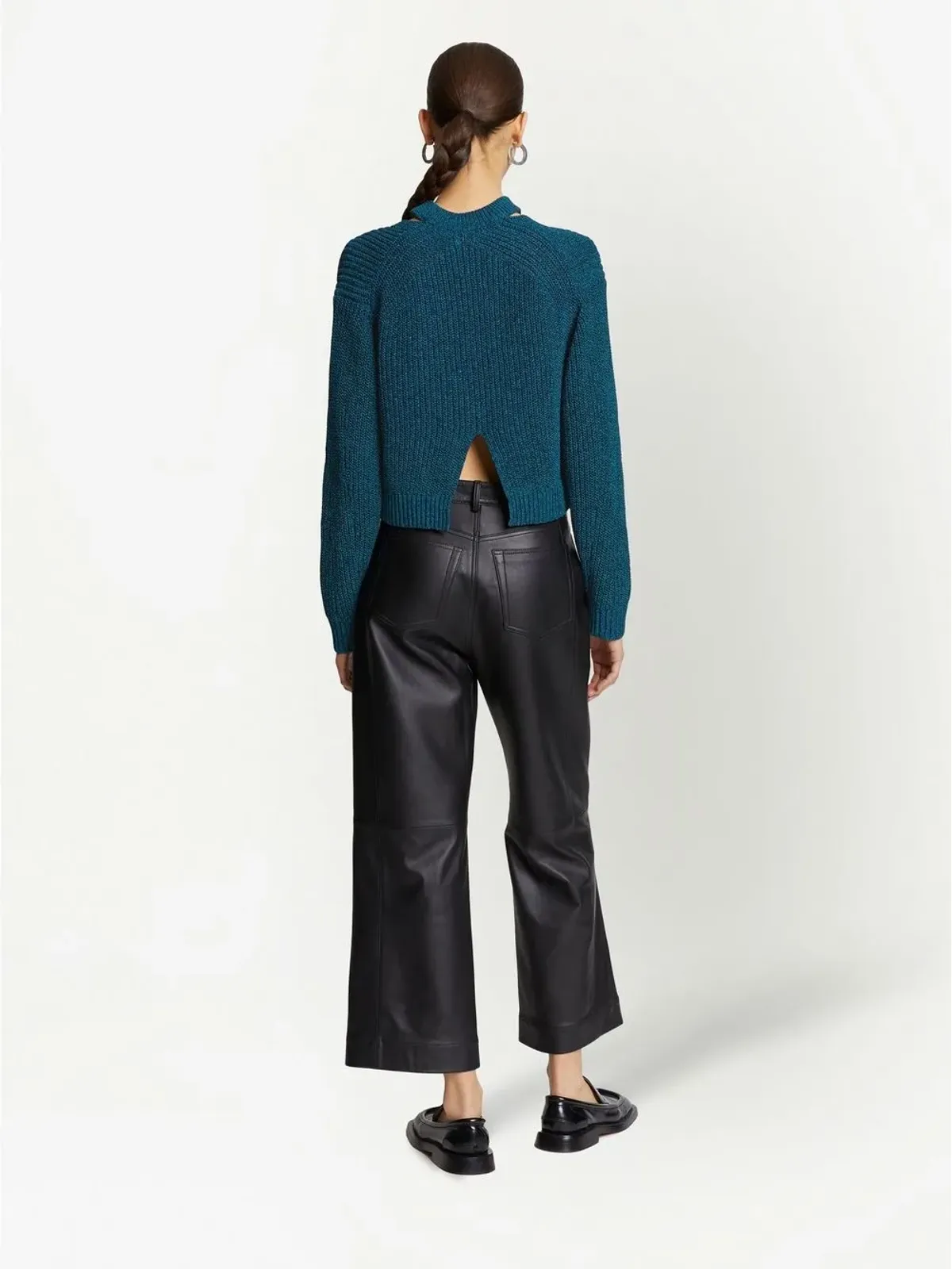 Proenza Schouler White Label カットアウトリブニットジャンパー ブルー - 画像4