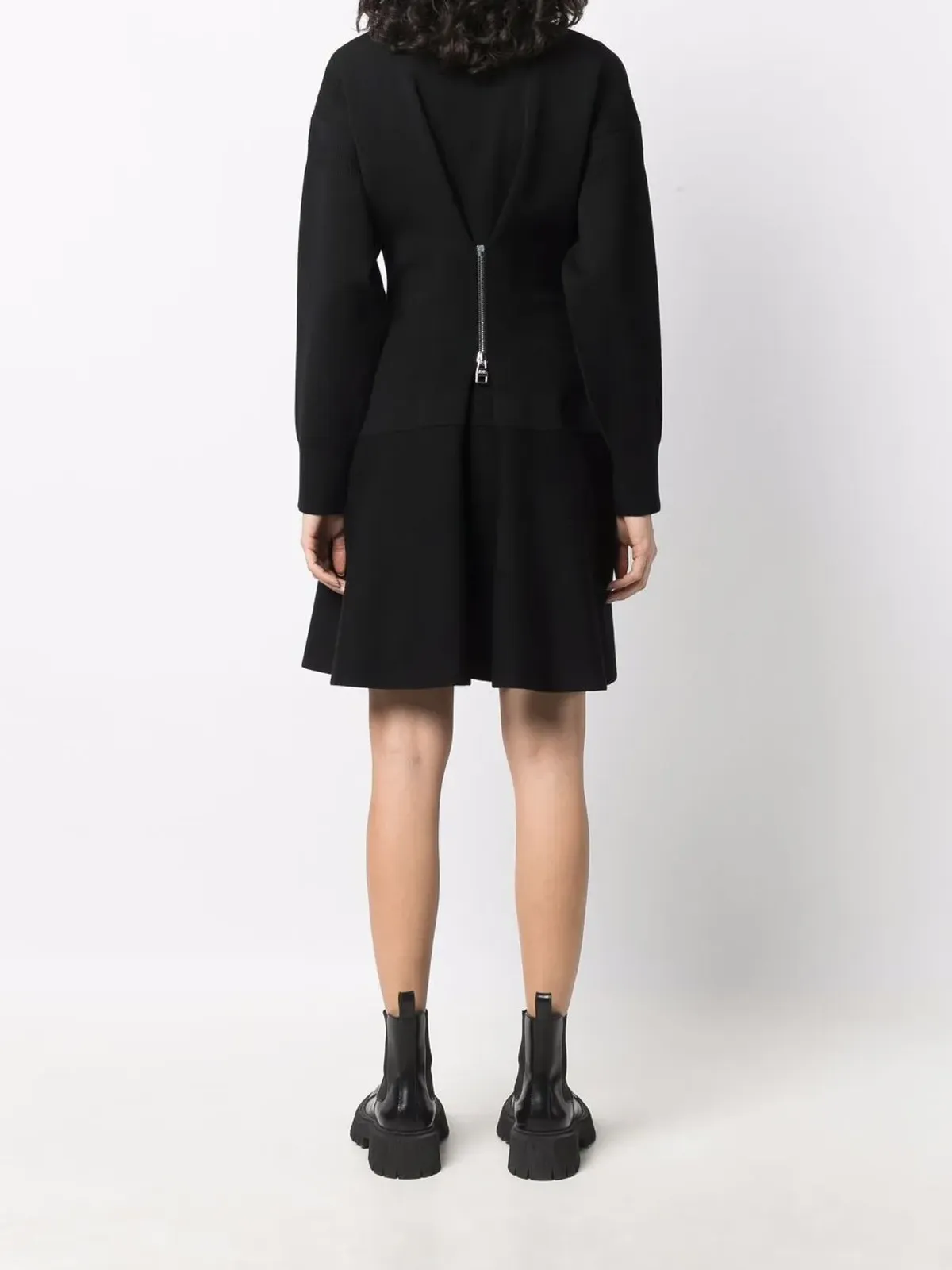 Alexander McQueen ジップディテール フレアドレス - 画像4