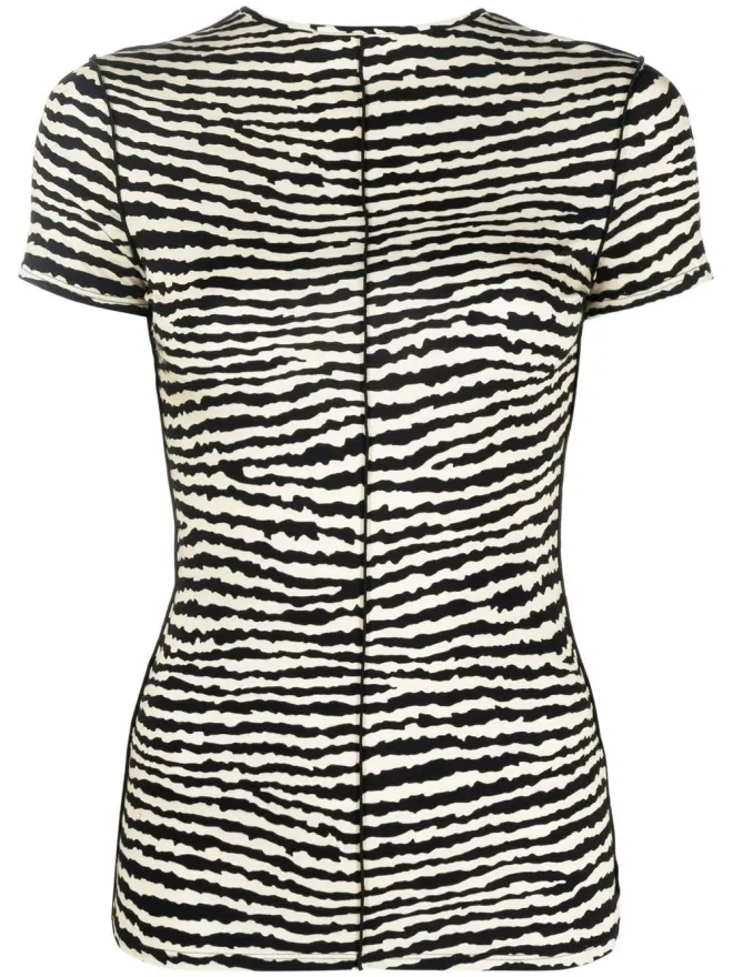 Proenza Schouler White Label Proenza Schouler White Label ゼブラ柄 Tシャツ - ブラックの商品画像
