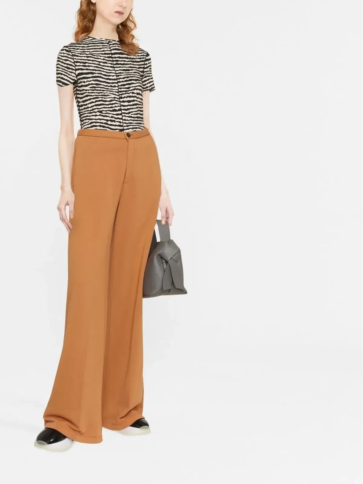 Proenza Schouler White Label ゼブラ柄 Tシャツ - ブラック - 画像2