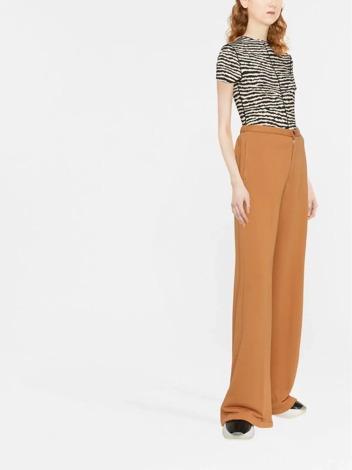 Proenza Schouler White Label ゼブラ柄 Tシャツ - ブラック - 画像3