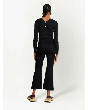 Proenza Schouler White Label クロップドフレアパンツ ブラック - サムネイル4