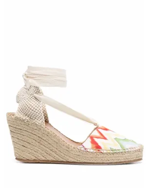 Missoni ジグザグ柄ウェッジエスパドリーユ（ニュートラルカラー） - サムネイル1