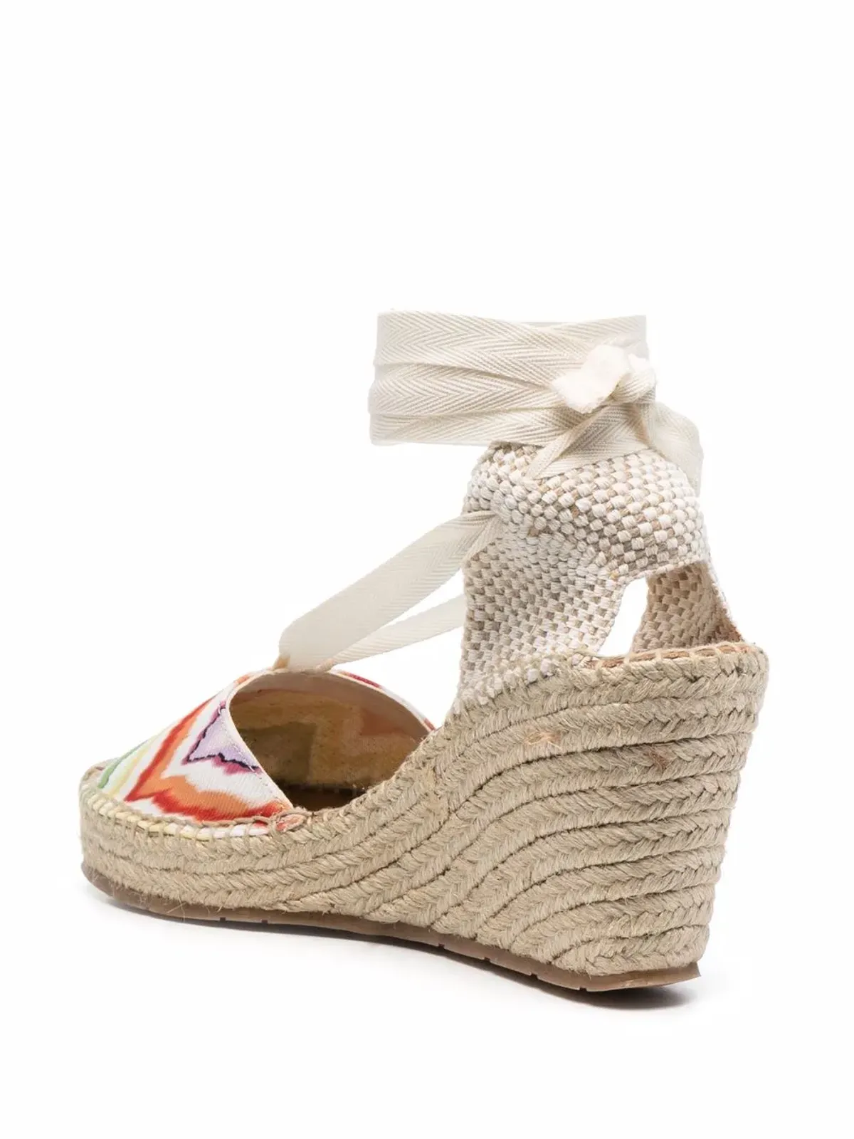 Missoni ジグザグ柄ウェッジエスパドリーユ（ニュートラルカラー） - 画像3