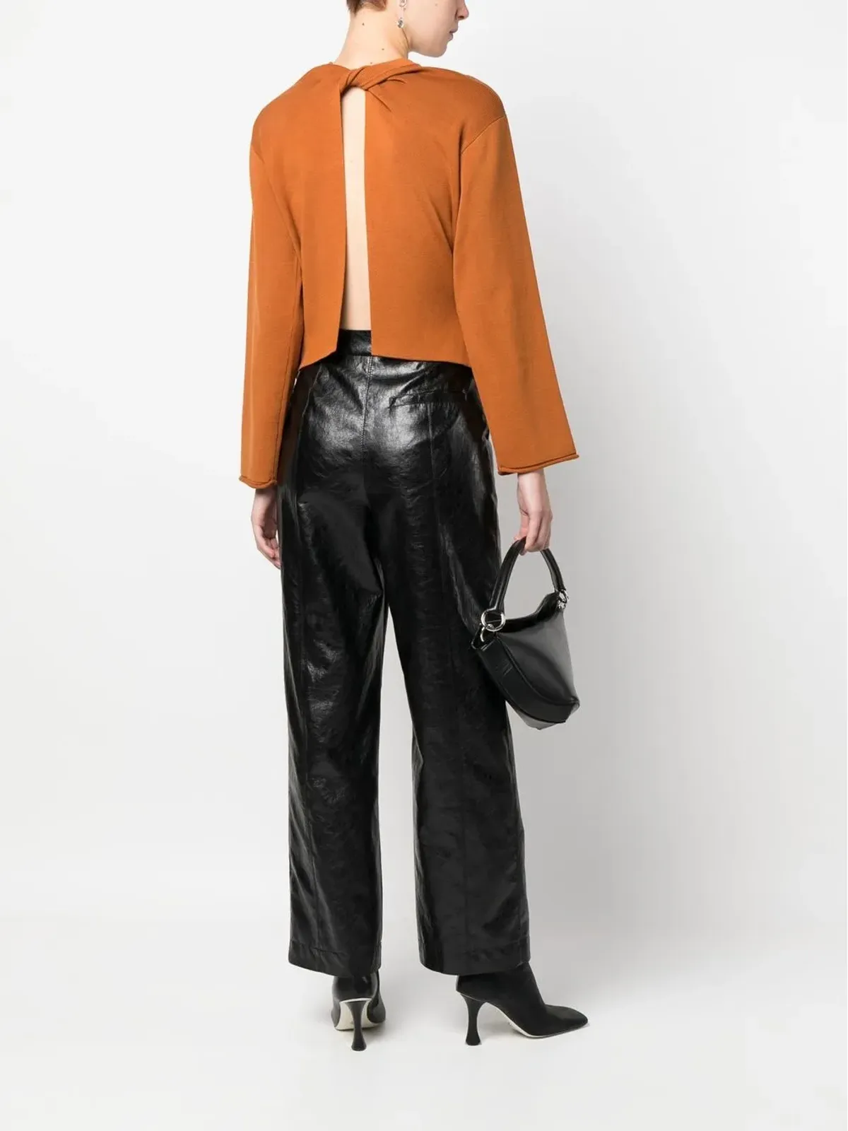 Proenza Schouler White Label 後ろノットディテールのニットジャンパー - ブラウン - 画像2
