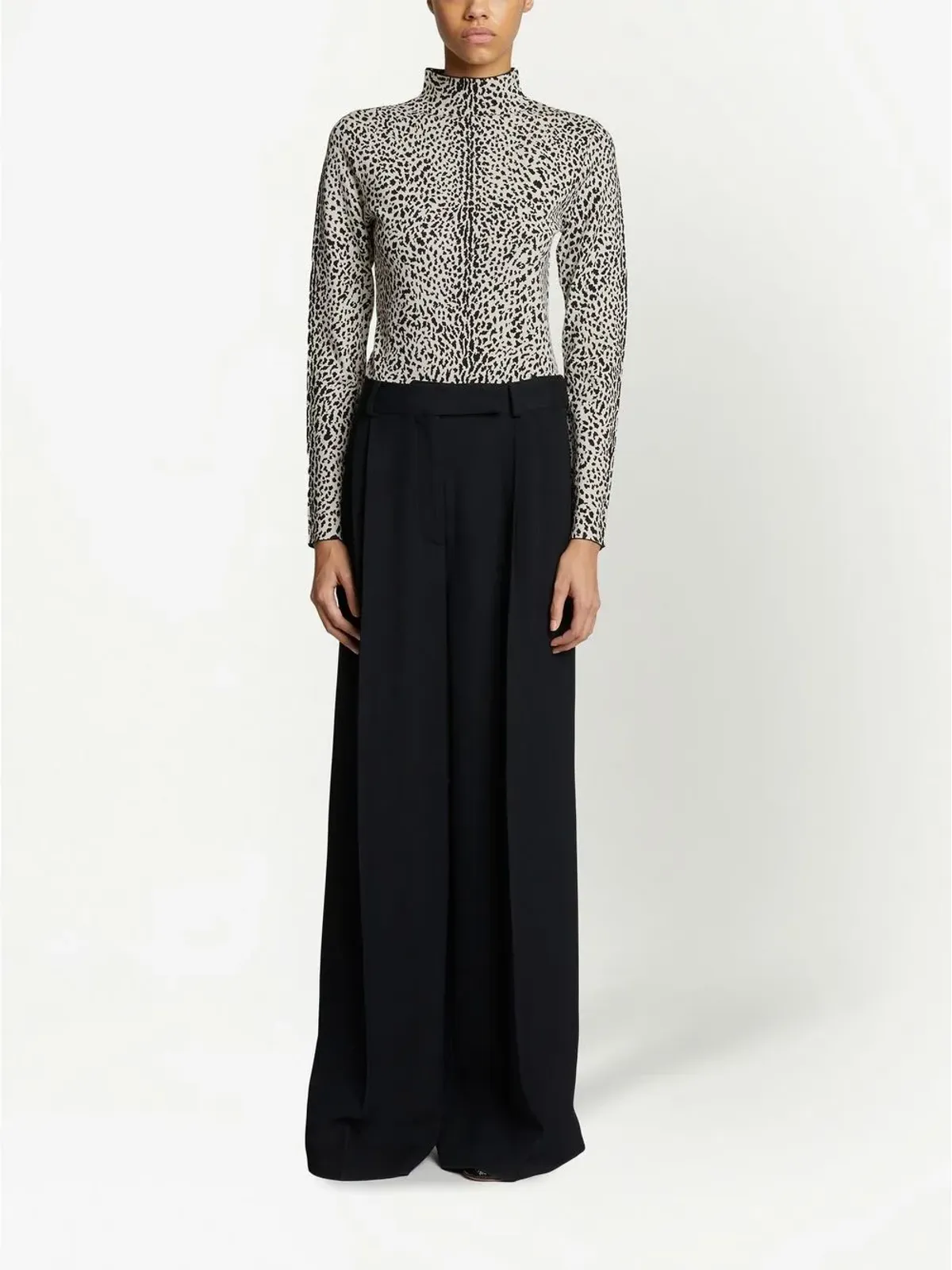 Proenza Schouler leopard-print mock-neck top - Black - 画像2