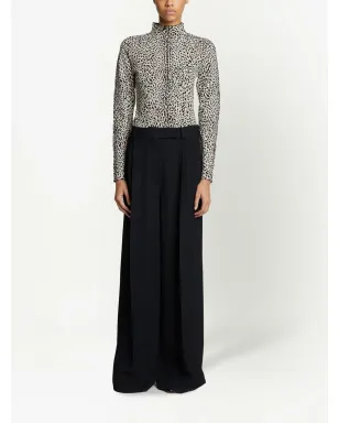 Proenza Schouler leopard-print mock-neck top - Black - サムネイル2
