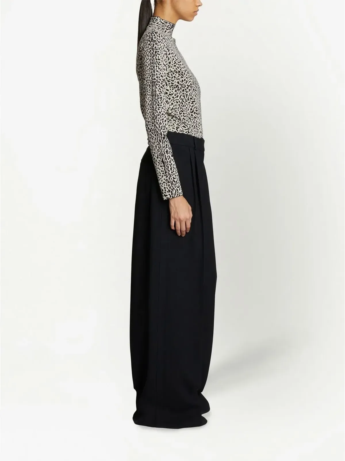 Proenza Schouler leopard-print mock-neck top - Black - 画像3