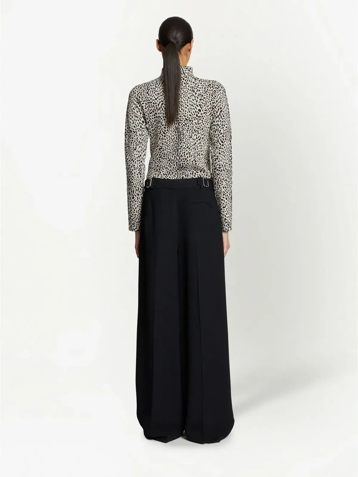 Proenza Schouler leopard-print mock-neck top - Black - 画像4