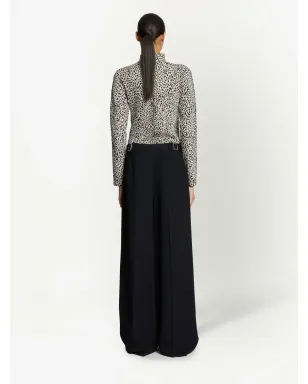 Proenza Schouler leopard-print mock-neck top - Black - サムネイル4