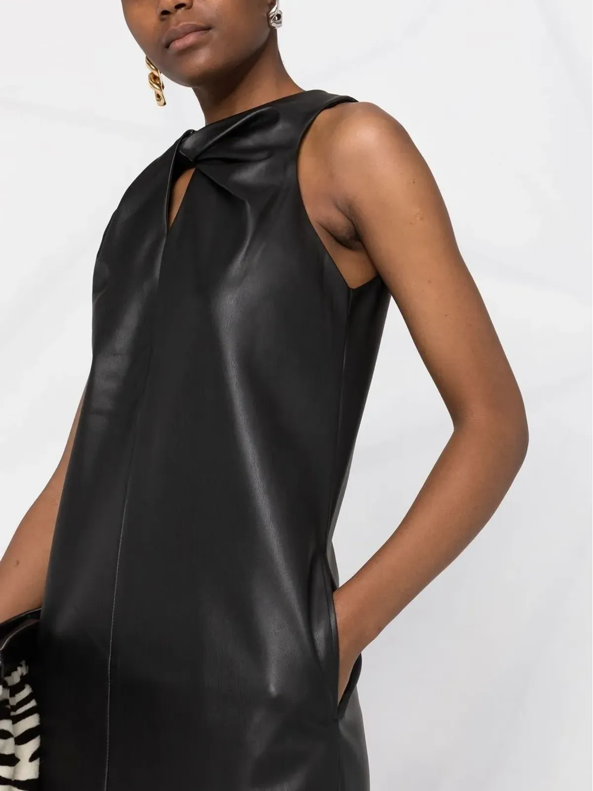 Proenza Schouler White Label twist-front sleeveless dress - Black - 画像3