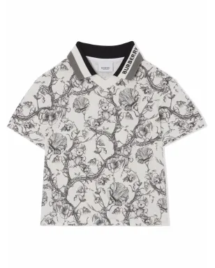 Burberry Kids フローラルプリント ポロシャツ - サムネイル1