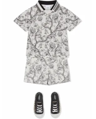Burberry Kids フローラルプリント ポロシャツ - サムネイル2