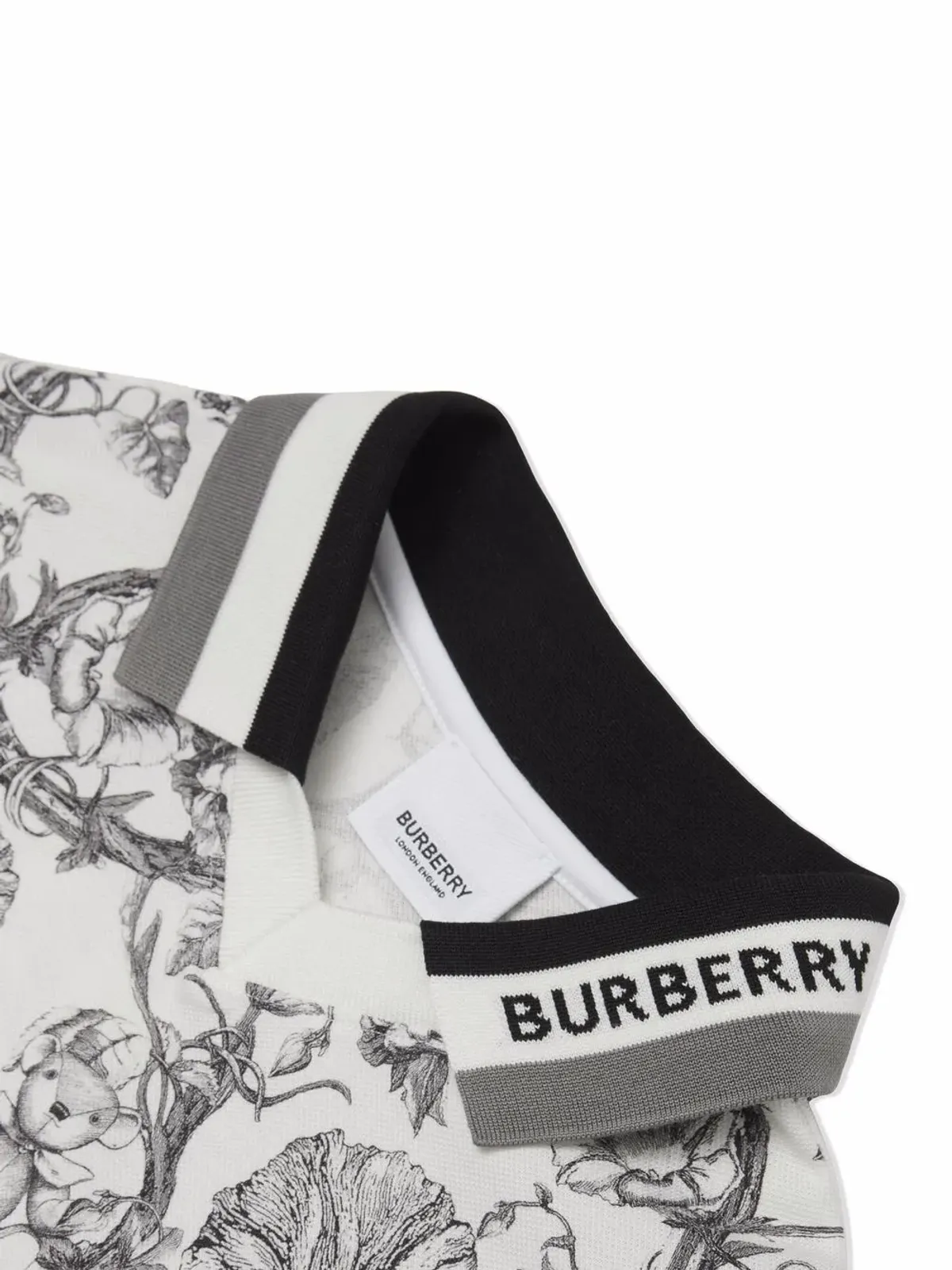 Burberry Kids フローラルプリント ポロシャツ - 画像4