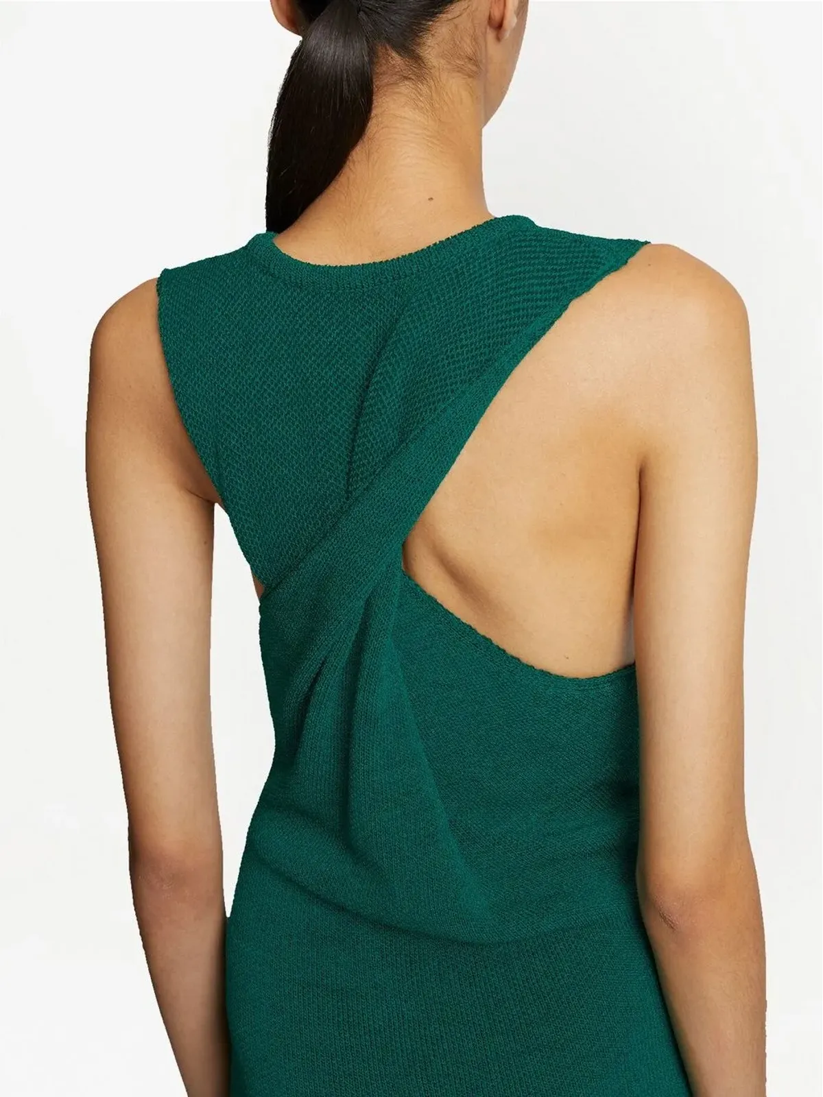 Proenza Schouler 緑色のねじり編みドレス - 画像5
