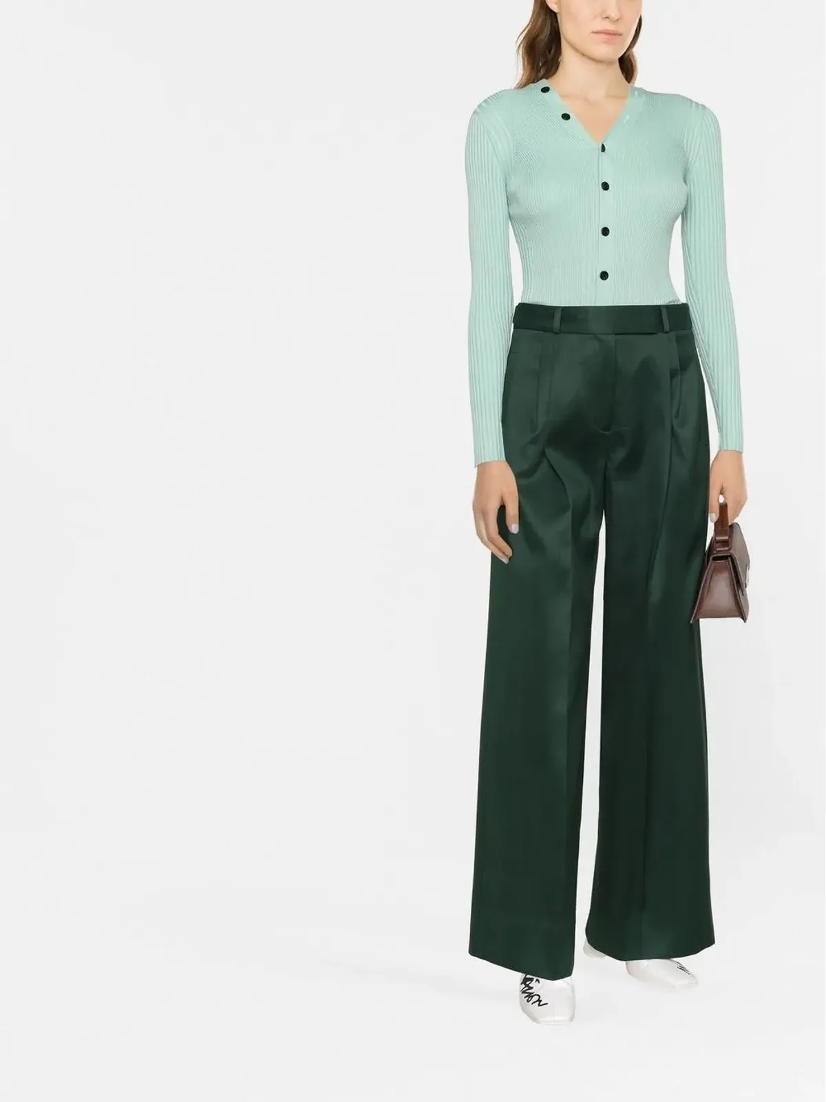 Proenza Schouler クレープ地ワイドレッグパンツ - 画像2