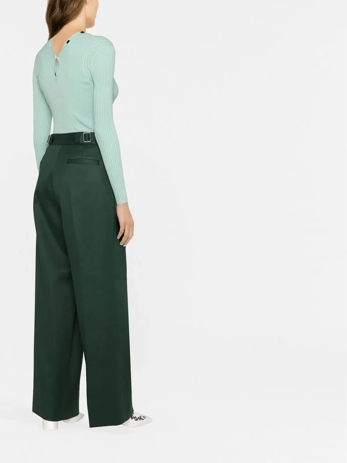 Proenza Schouler クレープ地ワイドレッグパンツ - 画像3