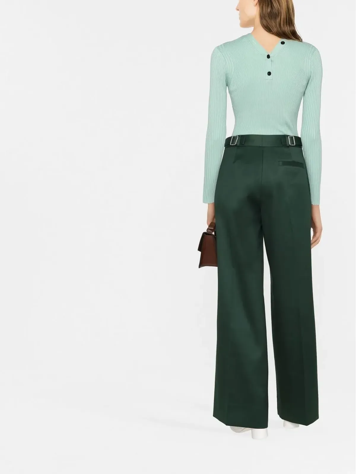 Proenza Schouler クレープ地ワイドレッグパンツ - 画像4