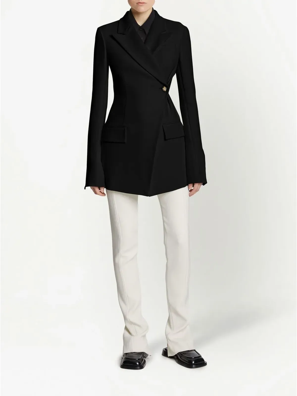 Proenza Schouler ダブルブレストピークドラペル ブレザー - 画像2