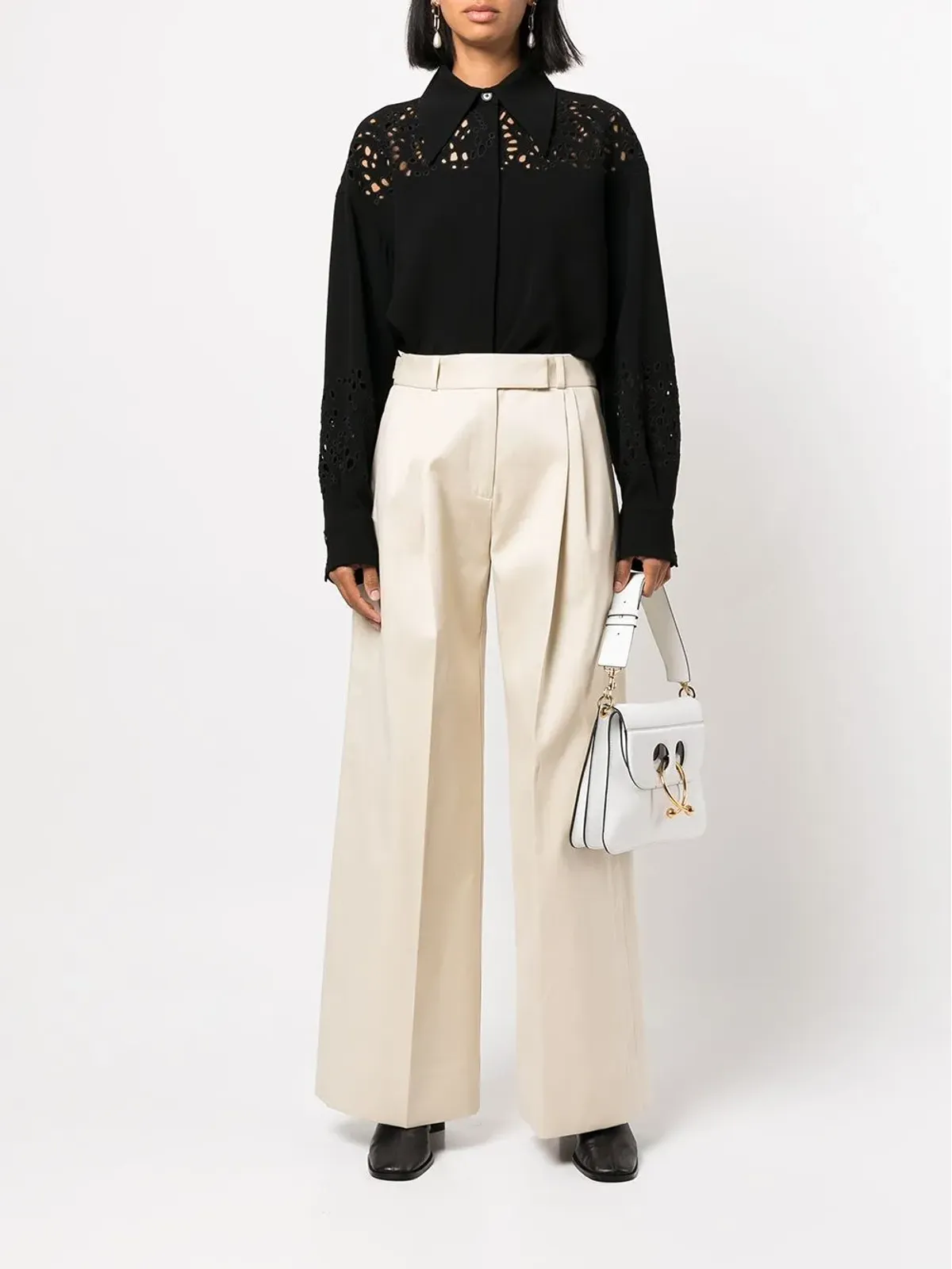 Proenza Schouler ブロderie anglaise生地のクレープシャツ - 画像2