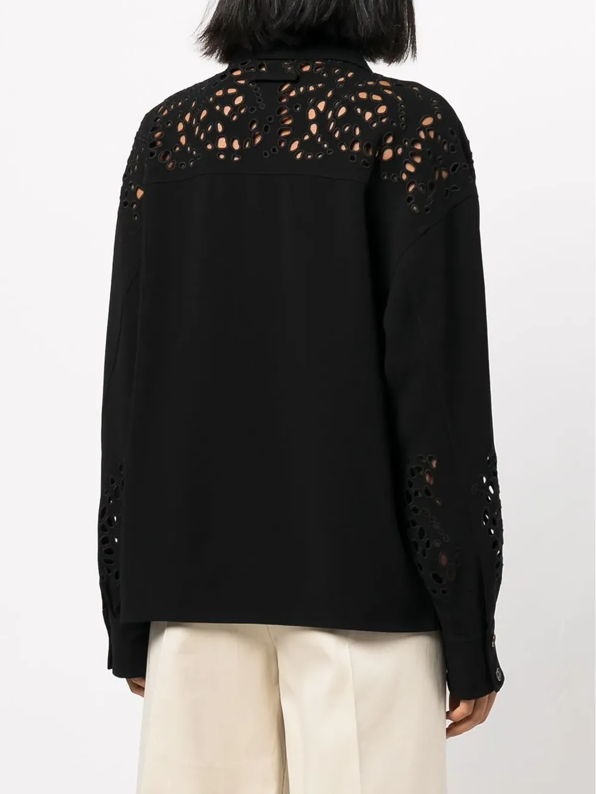 Proenza Schouler ブロderie anglaise生地のクレープシャツ - 画像4