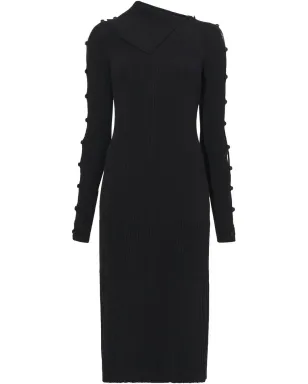 Proenza Schouler マイクロリブ ミディドレス ブラック - サムネイル1