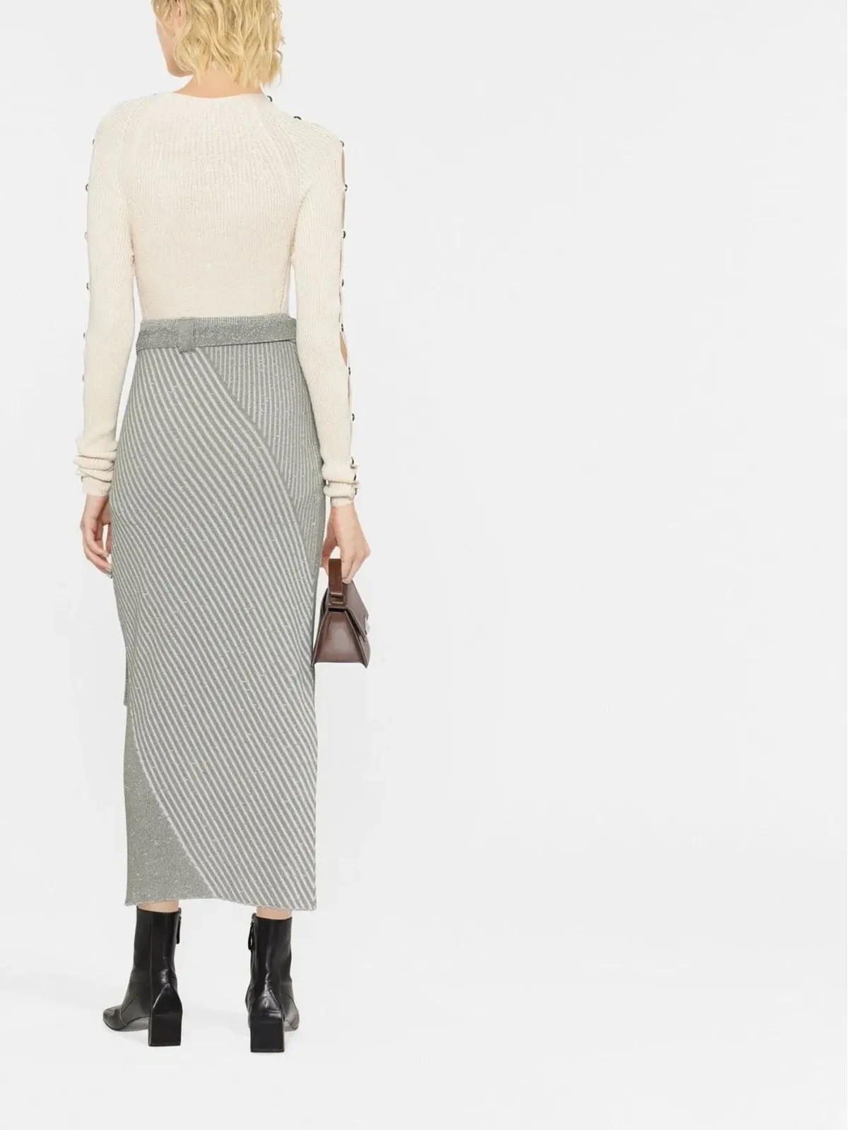 Proenza Schouler マイクロリブ ボタン装飾付きセーター - 画像4