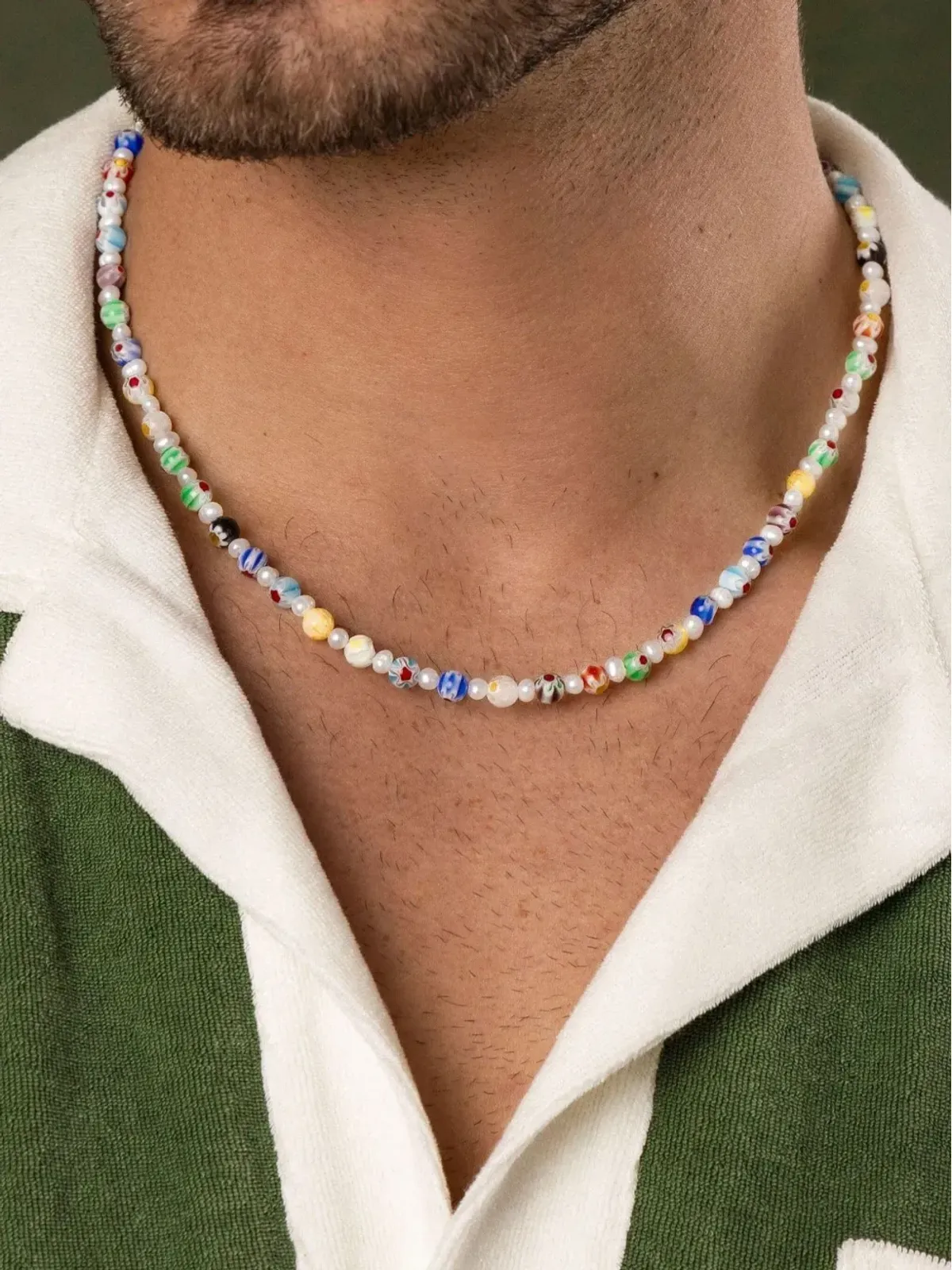 Nialaya Jewelry ビーズ付きパール・ディテール ネックレス - シルバー - 画像4