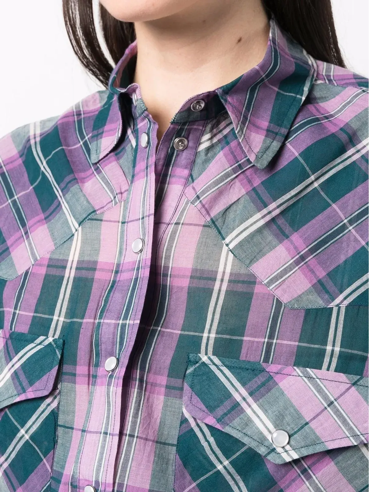 MARANT ÉTOILE チェック柄 ボタンアップ ジャンプスーツ - 画像5