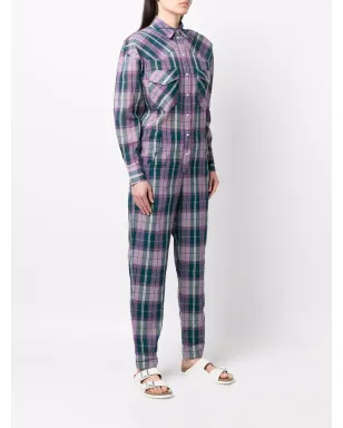 MARANT ÉTOILE チェック柄 ボタンアップ ジャンプスーツ - サムネイル3