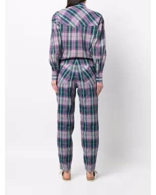 MARANT ÉTOILE チェック柄 ボタンアップ ジャンプスーツ - サムネイル4