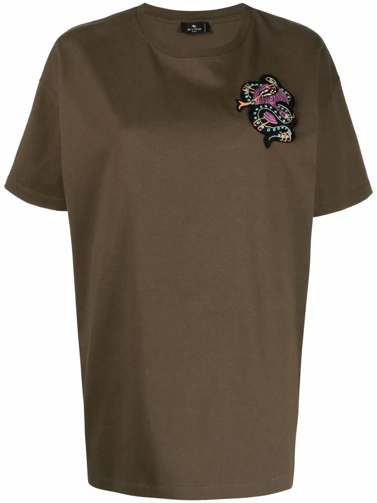 ETRO ビーズモチーフパッチ オーバーサイズ Tシャツ - 画像1