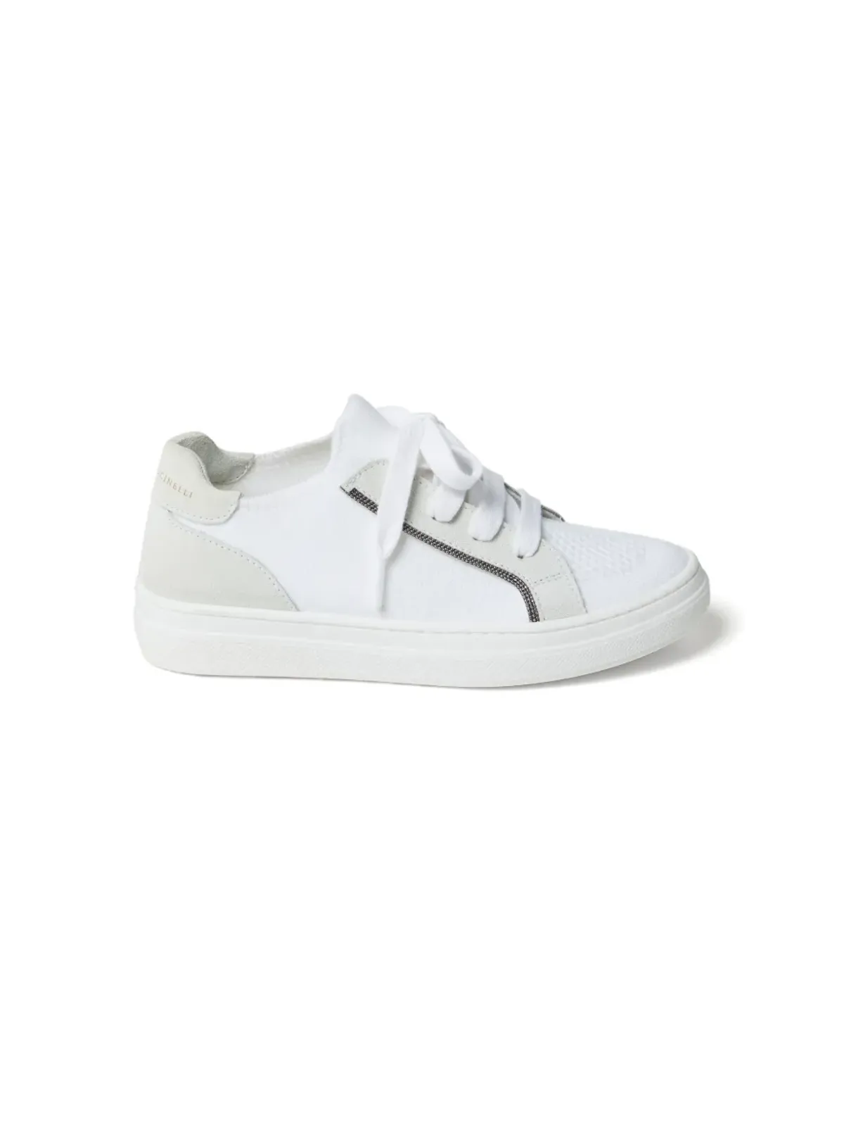 Brunello Cucinelli Kids ローカット レースアップスニーカー - White - 画像2