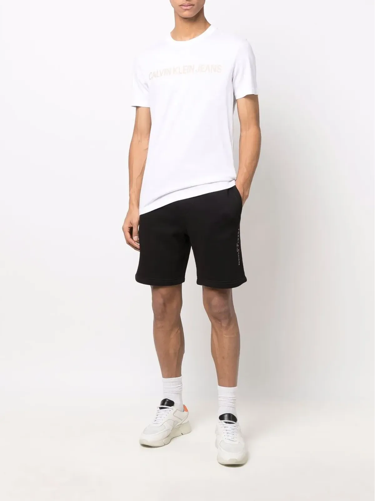 Tommy Hilfiger ドローコード付き ウエスト コットンブレンド トラックショーツ - 画像2