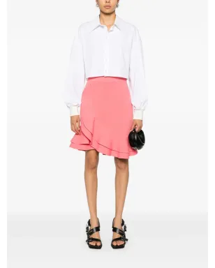 Alexander McQueen ラッフルド アシンメトリースカート ピンク - サムネイル2