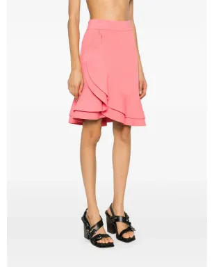 Alexander McQueen ラッフルド アシンメトリースカート ピンク - サムネイル3