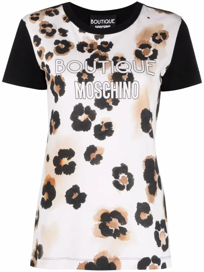 Boutique Moschino Boutique Moschino アブストラクトプリント ロゴプリント Tシャツの商品画像