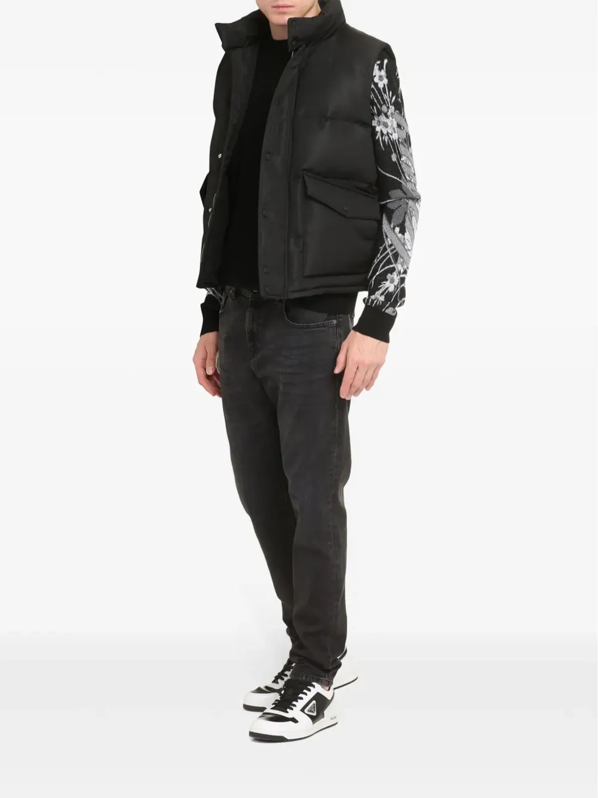 Alexander McQueen グラフィティプリント パデッド ジレ - 画像2