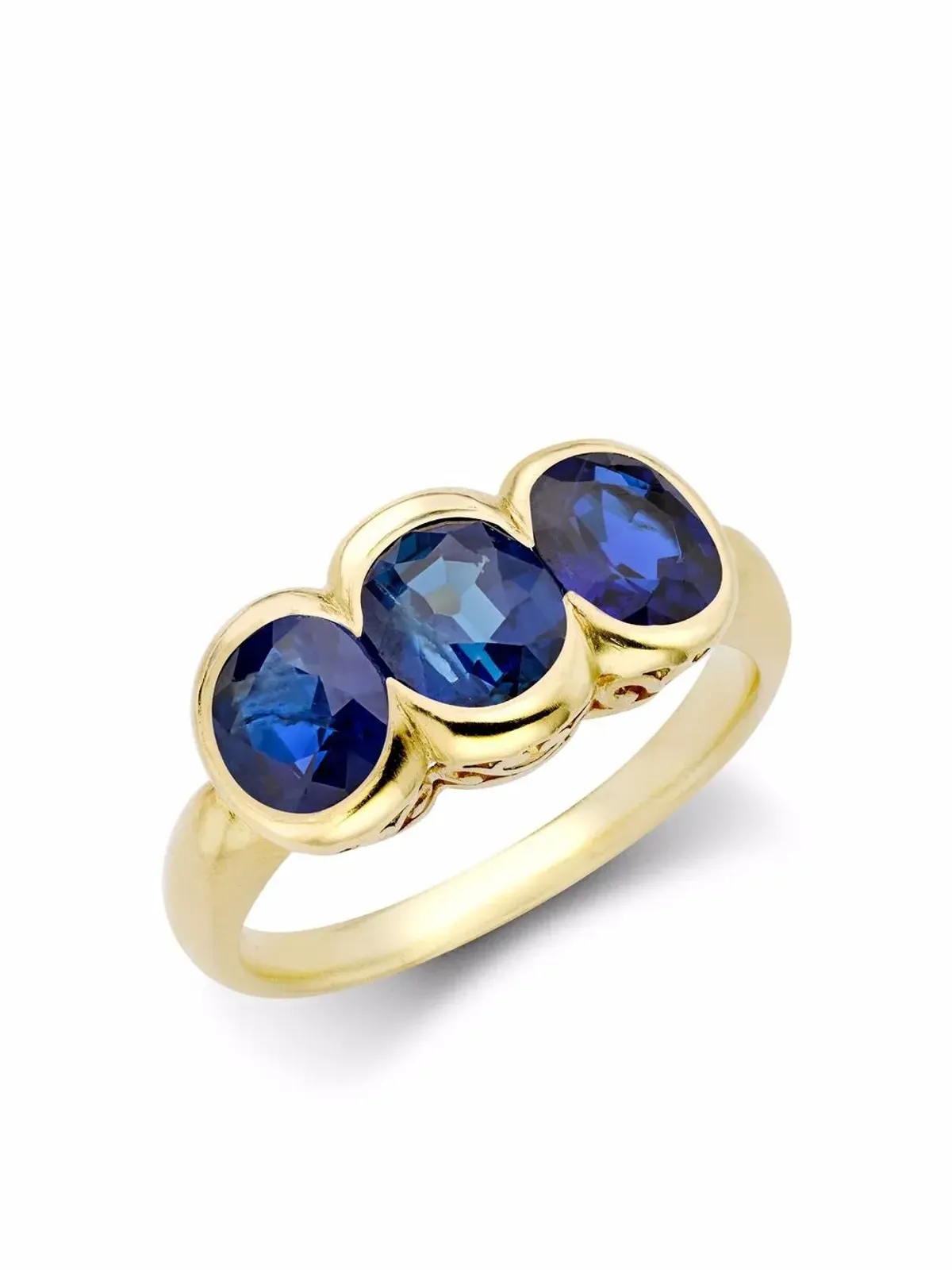 Pragnell Vintage 18kt イエローゴールド アールヌーボー 宝石付き リング セット - 画像2