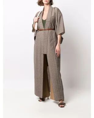 A.N.G.E.L.O. Vintage Cult 1970年代幾何学模様の着物 - Neutrals - サムネイル2
