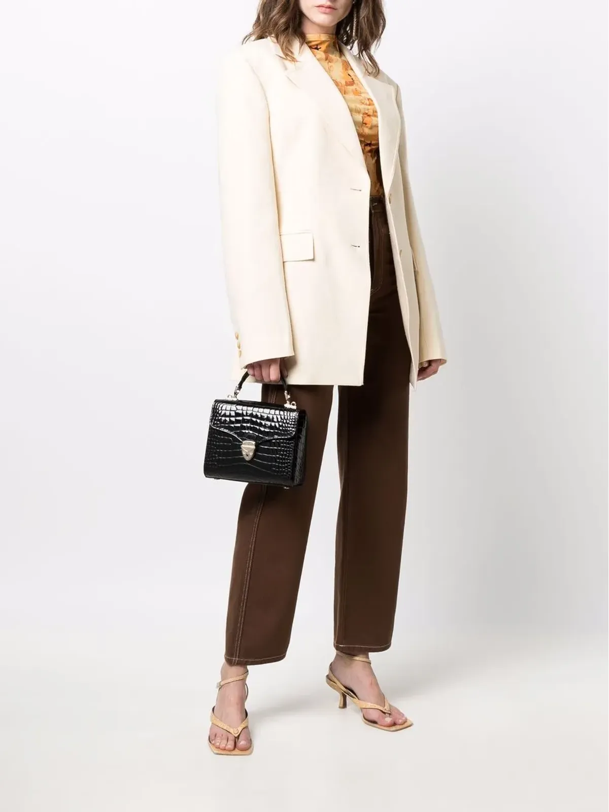Aspinal Of London メイフェア トップハンドルバッグ - 画像2