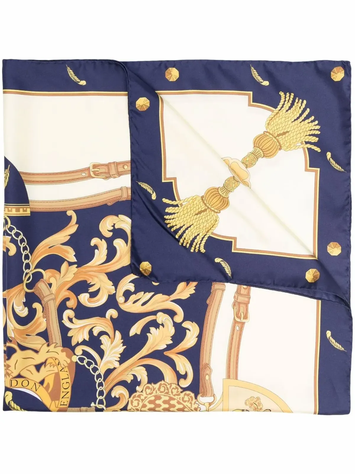 Aspinal Of London アスパイナル・シグネチャー シルクスカーフ - 画像1