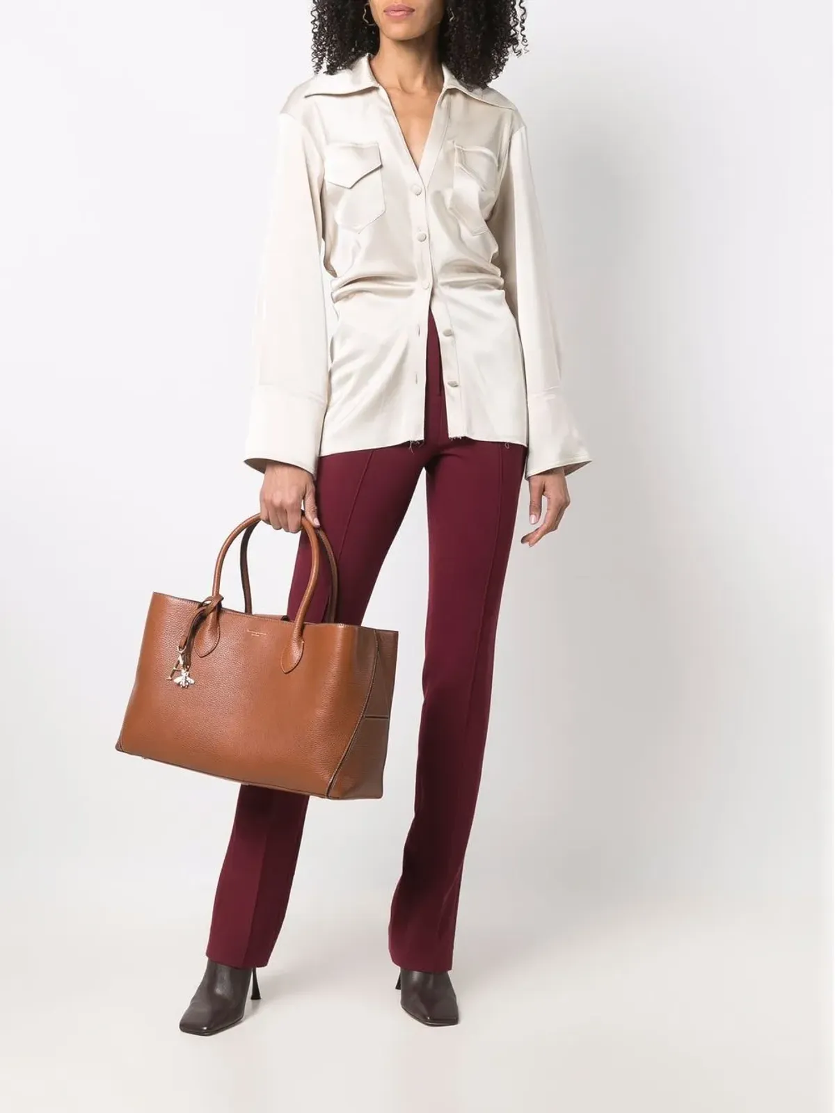 Aspinal Of London London leather tote bag - 画像2