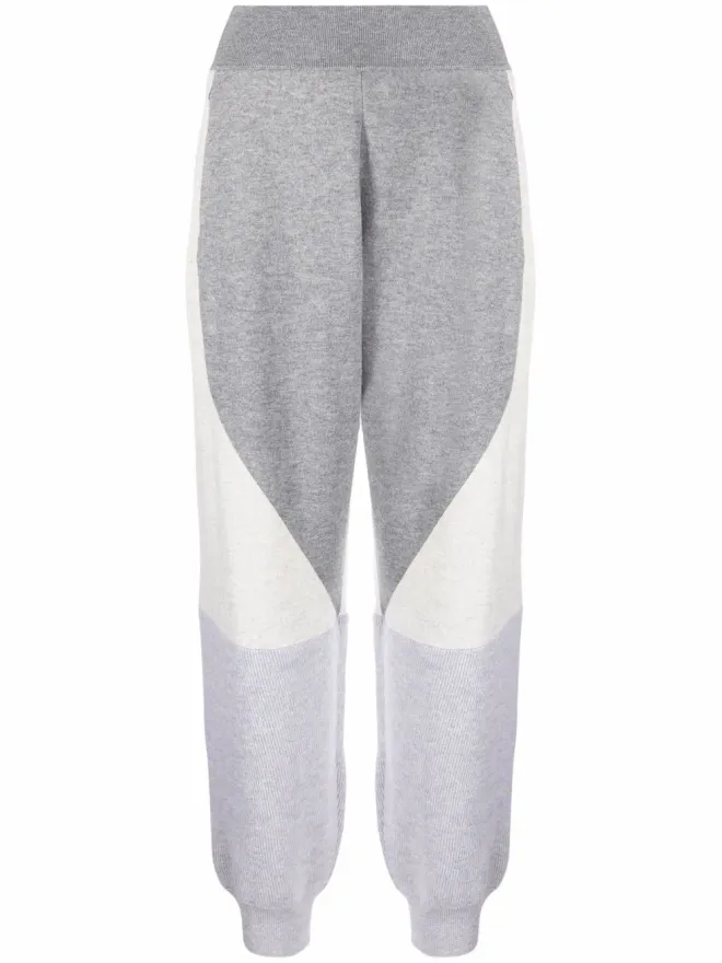 Stella McCartney Stella McCartney パネルドウール トラックパンツ - グレーの商品画像