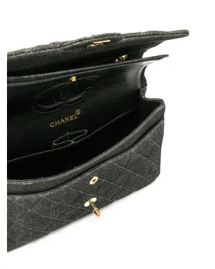 CHANEL Pre-Owned 1998年 ダブルフラップ デニム ショルダーバッグ - サムネイル5