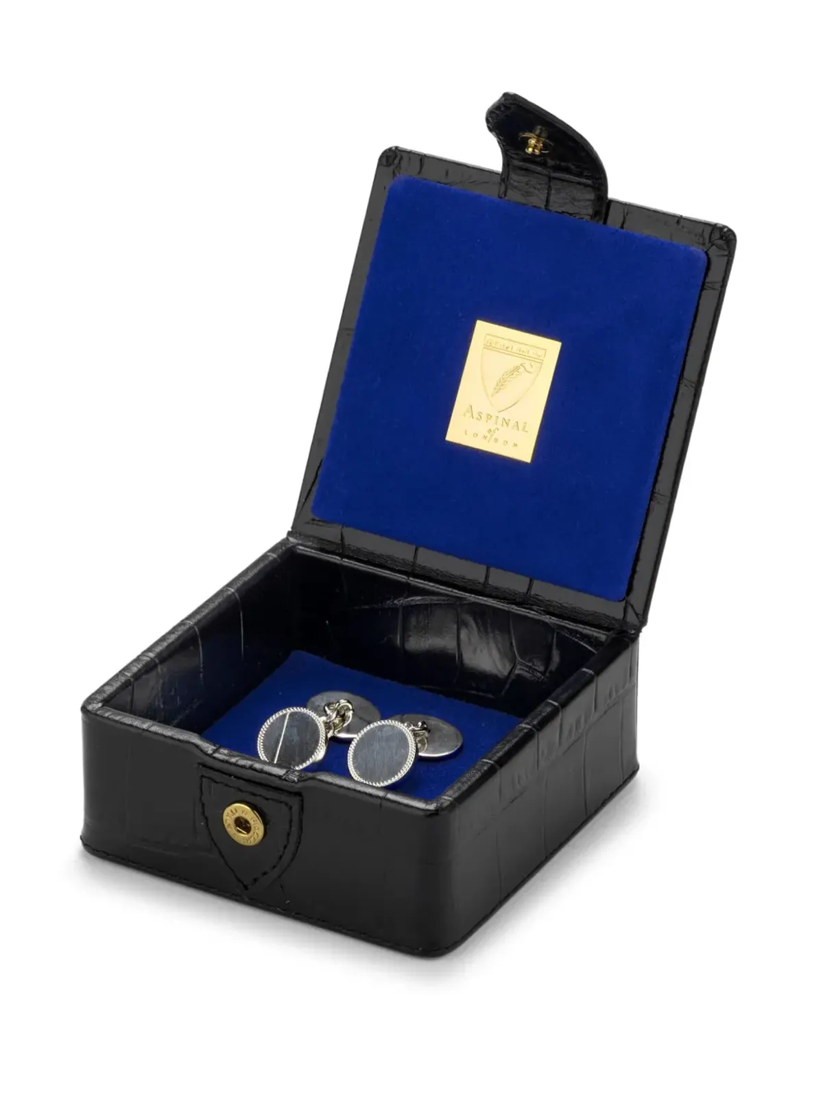 Aspinal Of London ウォッチボックス クロコダイルエフェクト レザー - 画像3